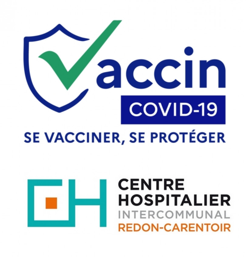 logo vaccin covid-19, logo centre hospitalier Redon-Carentoir