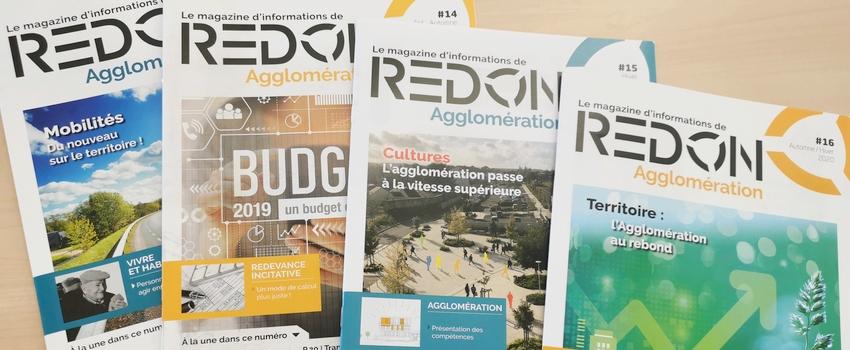 couvertures des magazines de REDON Agglomération © REDON Agglomération