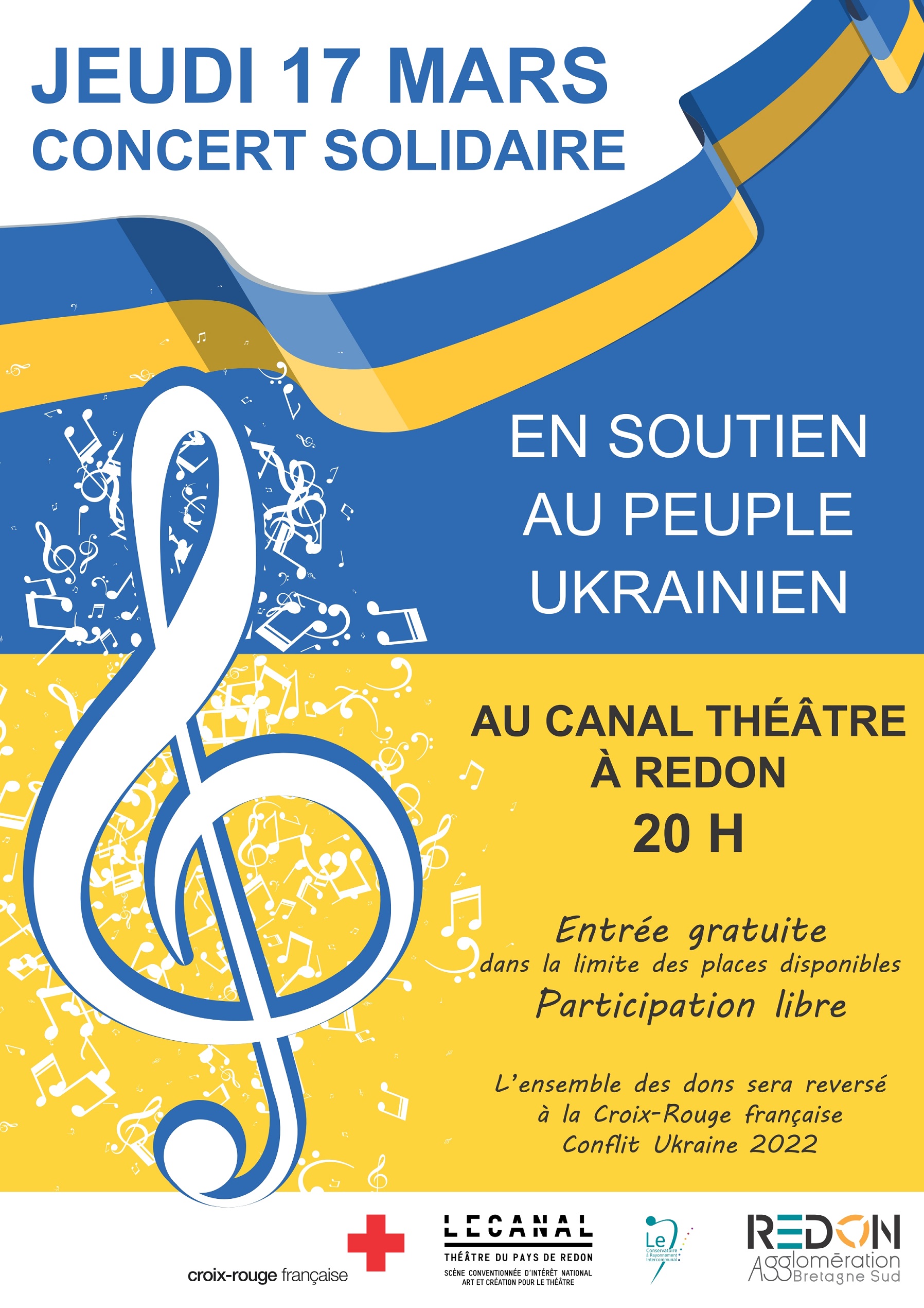Affiche du concert solidaire - Conflit Ukraine