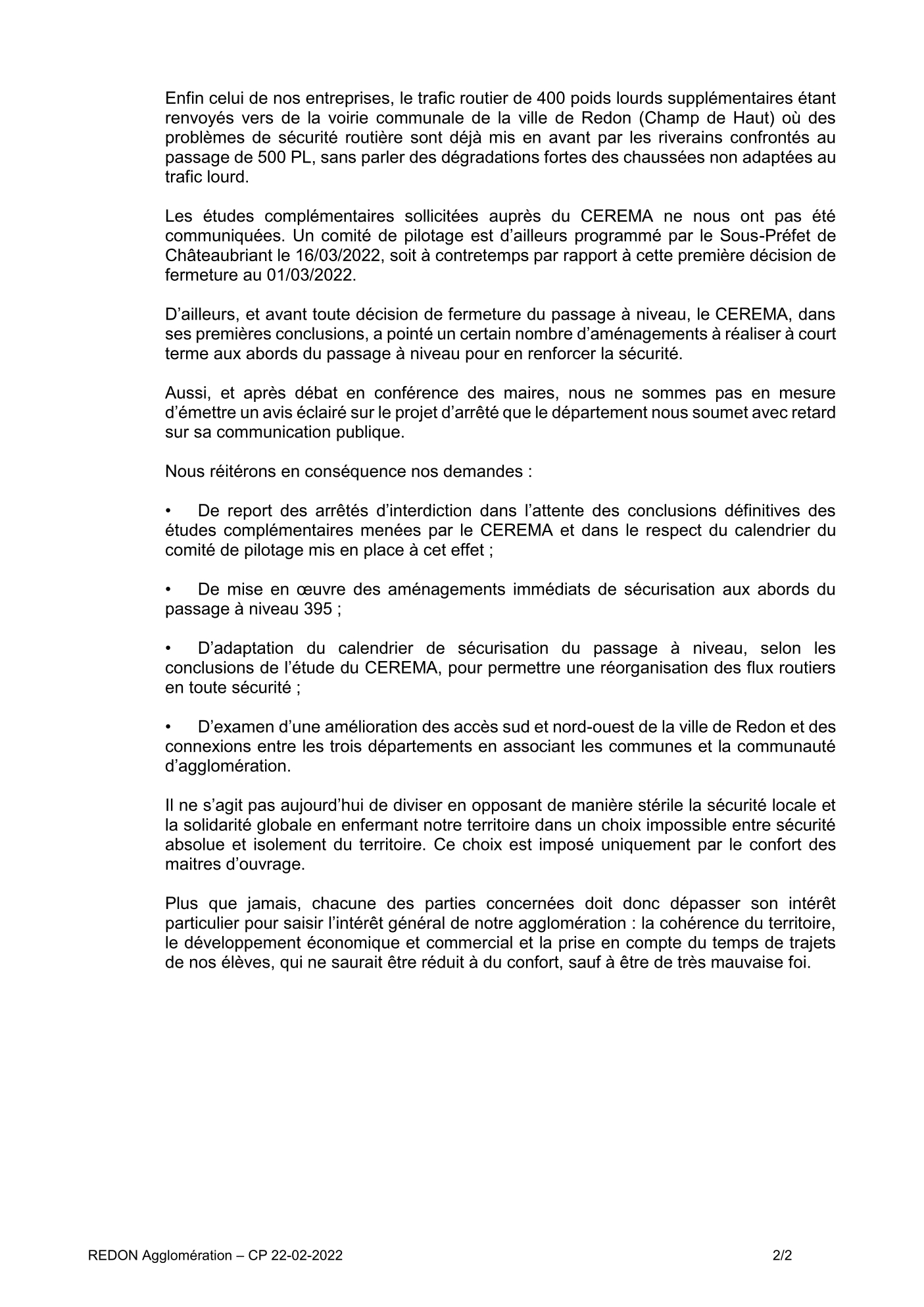 communiqué de presse - Page 2