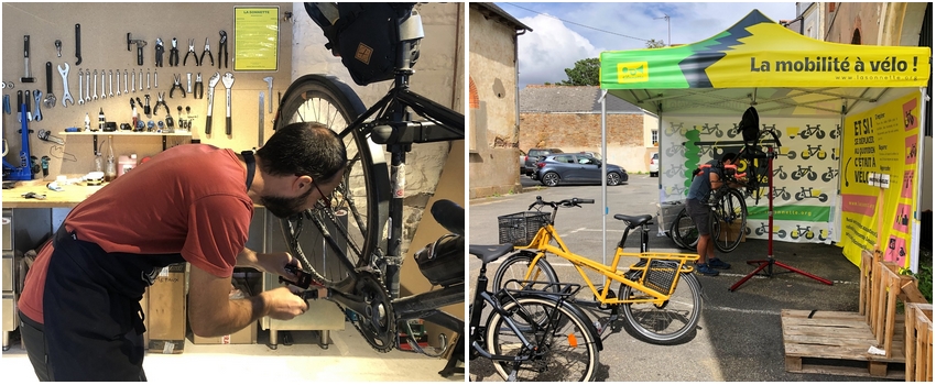 vélo, réparation, atelier