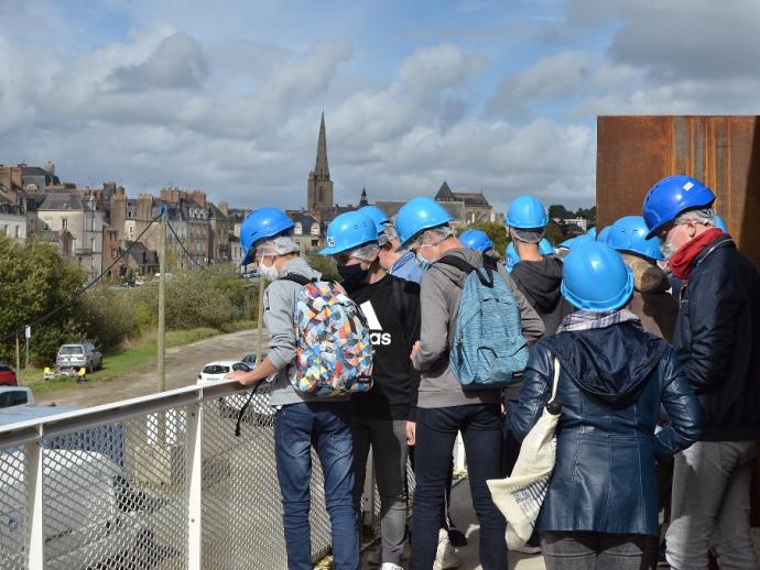 visite du bâtiment en construction