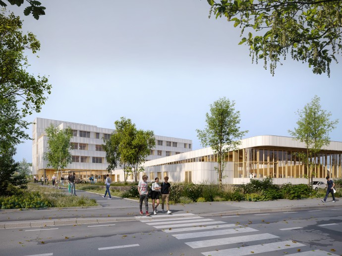 vue architecturale du projet Campus Esprit