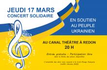 Ukraine - Concert solidaire, jeudi 17 mars à Redon