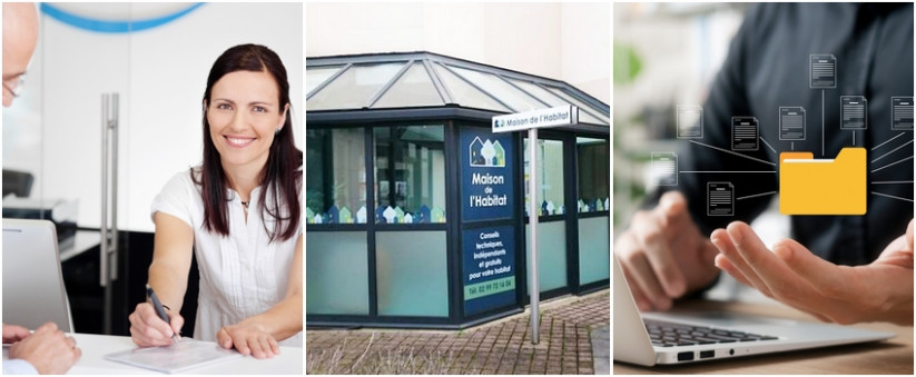 accueil, maison de l'habitat, dossiers informatiques