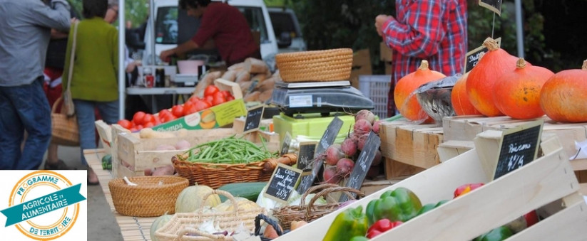marché, légumes, fruits