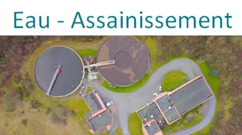 vue aérienne d'une station d'épuration