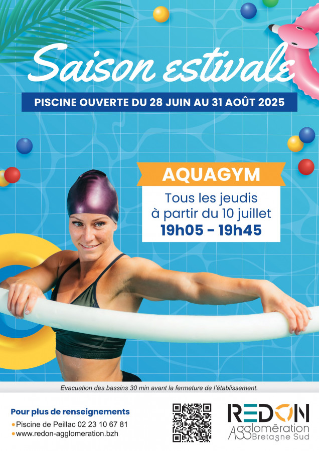 affiche été 2025 - piscine de Peillac