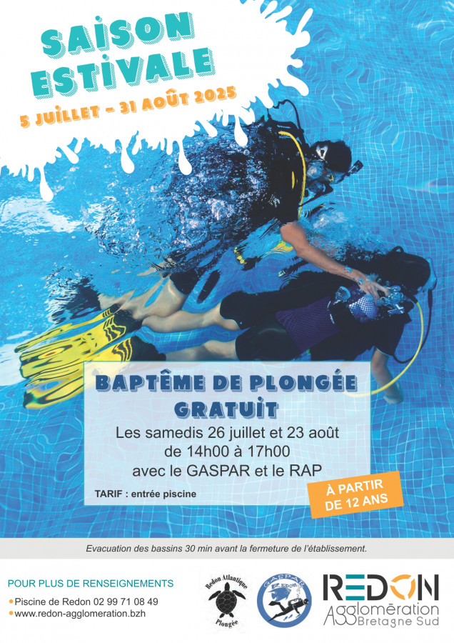 plongée été 2025 - piscine Redon