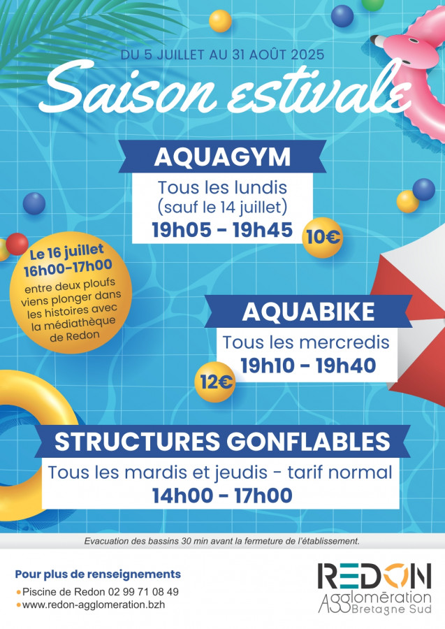 saison été 2025 - piscine Redon