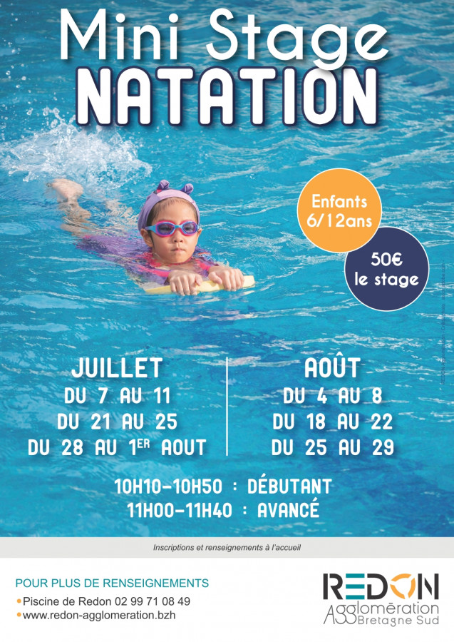 stage été 2025 - piscine Redon