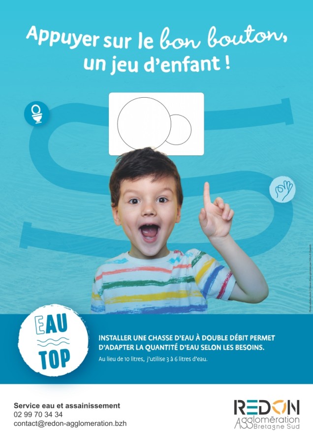 campagne Eau top - affiche chasse d'eau