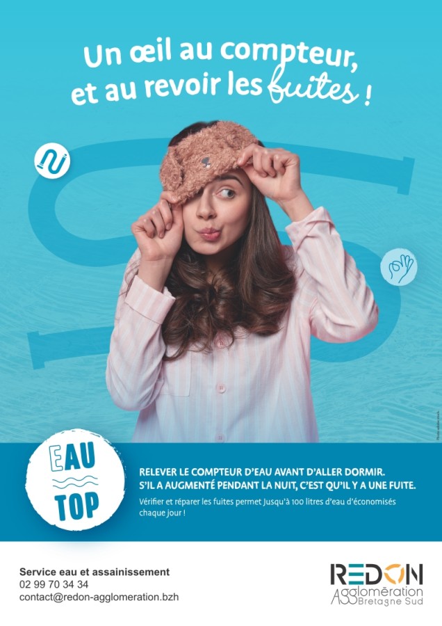 campagne Eau top - affiche fuite