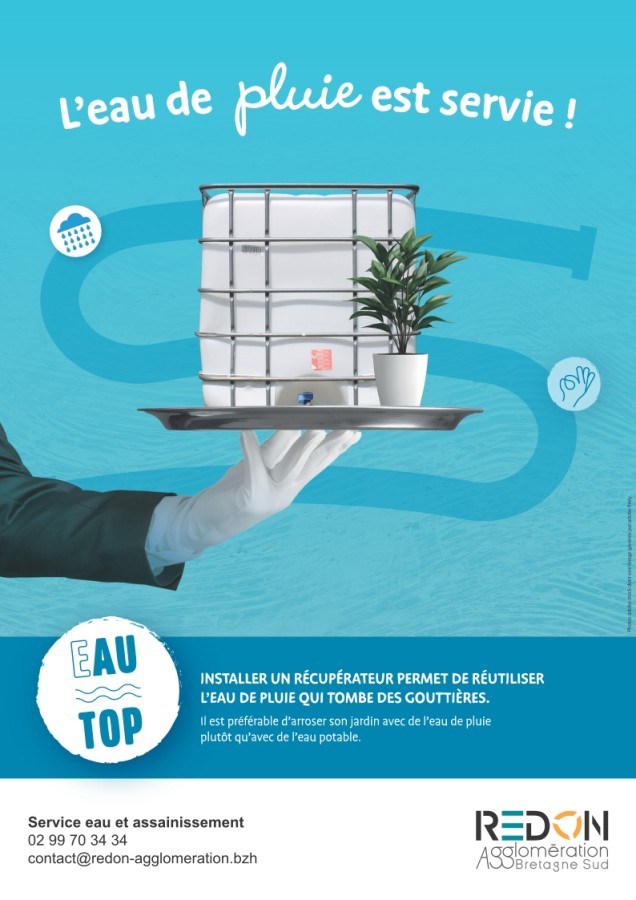 campagne Eau top - affiche récupérateur de pluie