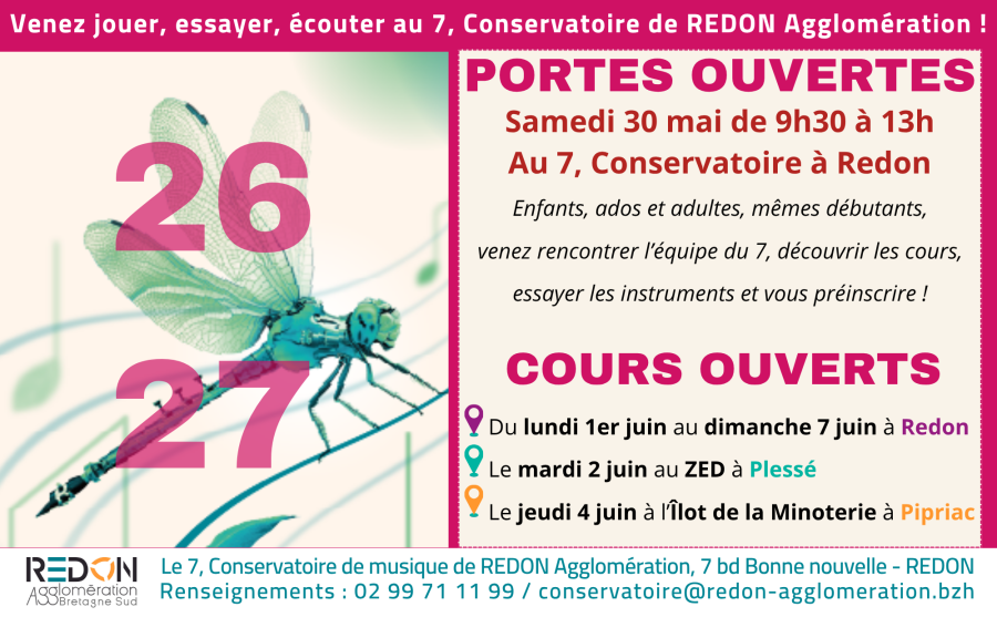 cours ouverts conservatoire - 2026