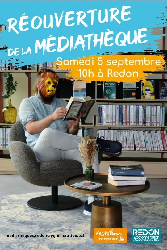 affiche réouverture médiathèque septembre 2026
