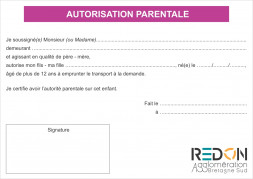 Autorisation parentale