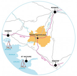 carte de situation du Pays de Redon 