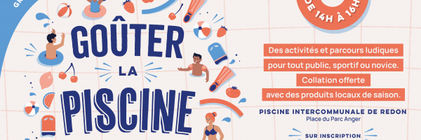 affiche goûter la piscine autrement 2025